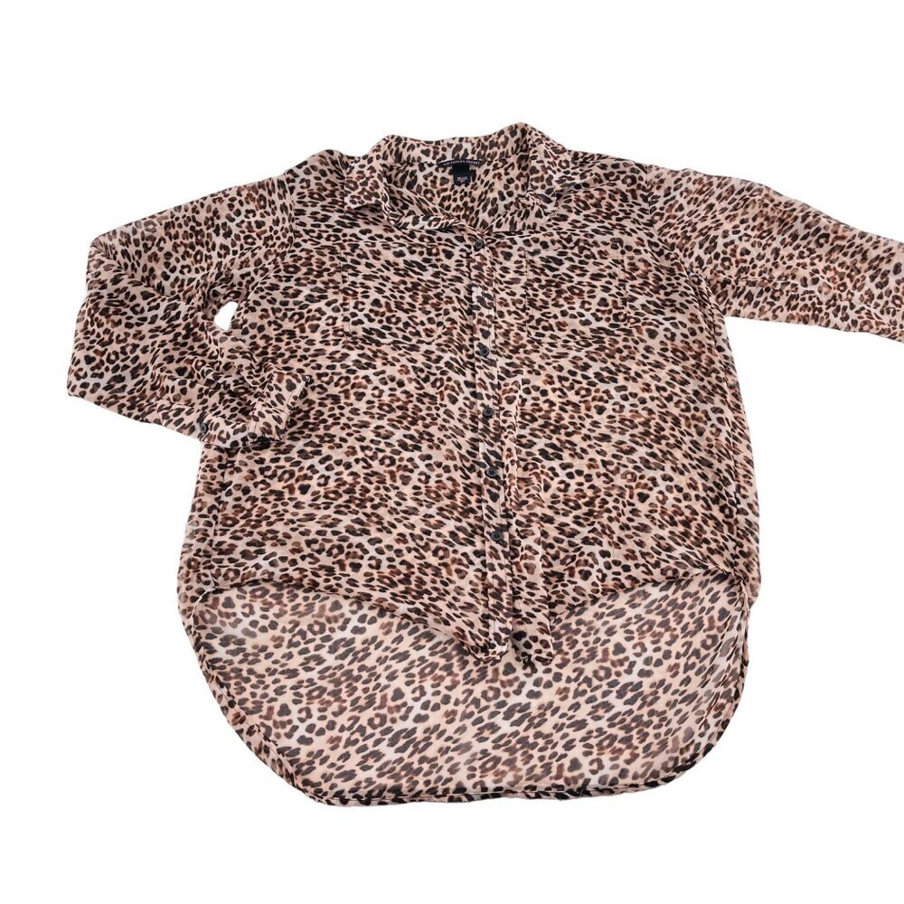Victorias Secret‎ Leopard Print Blouse S/P 100% Polyester